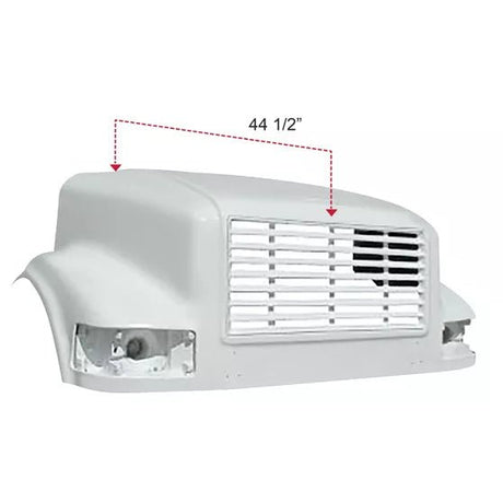 International 3700 3800 And 4900 1989 To 2001 - 44.5 Inch Fiberglass Hood - HD Truck Source
