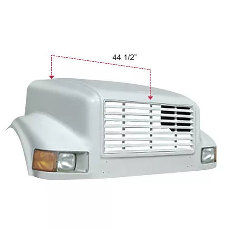 International 4900 1989 To 2001 44 - 1/2 Inch Fiberglass Hood With Headlights - HD Truck Source
