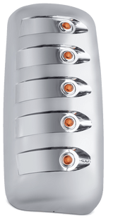Kenworth T600 T800 - Chrome Plated Mirror Cover With LEDs - HD Truck Source