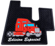 Kenworth T600/660 All Models Red Ribbed Rubber Floor Mats - HD Truck Source