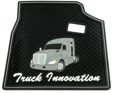 Kenworth T680 All Years - Gray Ribbed Rubber Floor Mats - HD Truck Source