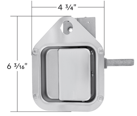 Kenworth W900/T800 (2004 - 2015) Exterior Sleeper Storage Door Handle, Long Striker - HD Truck Source