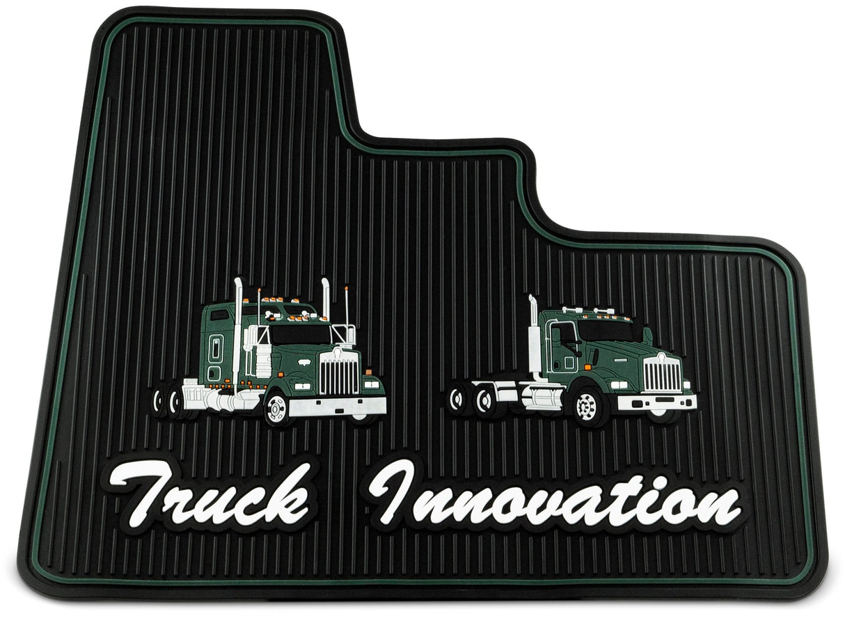 Kenworth W900/T800/T600 Gray Ribbed Rubber Floor Mats - HD Truck Source