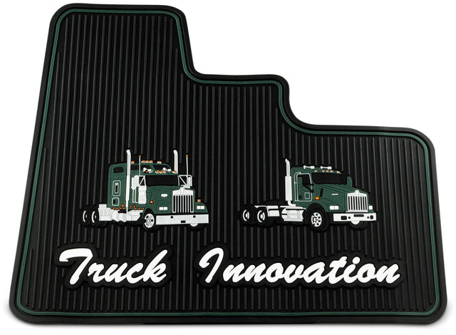 Kenworth W900/T800/T600 Gray Ribbed Rubber Floor Mats - HD Truck Source