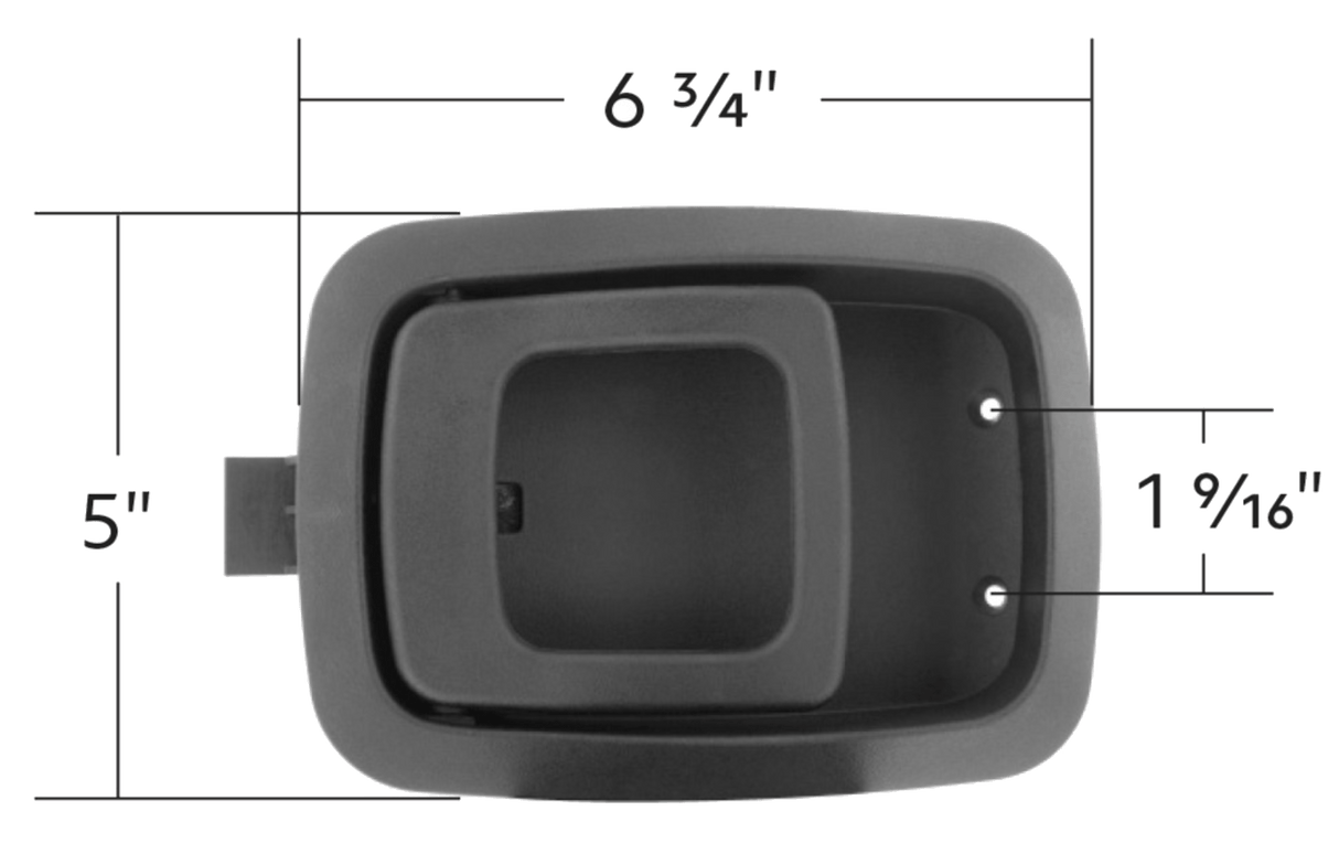 Kenworth W900/T800/T600/T300/C500 - Black Plastic Interior Daylight Door Handle - HD Truck Source