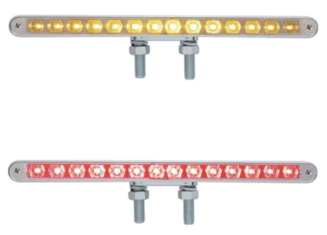 12 Inch Double Face LED Light Bar Amber and Red