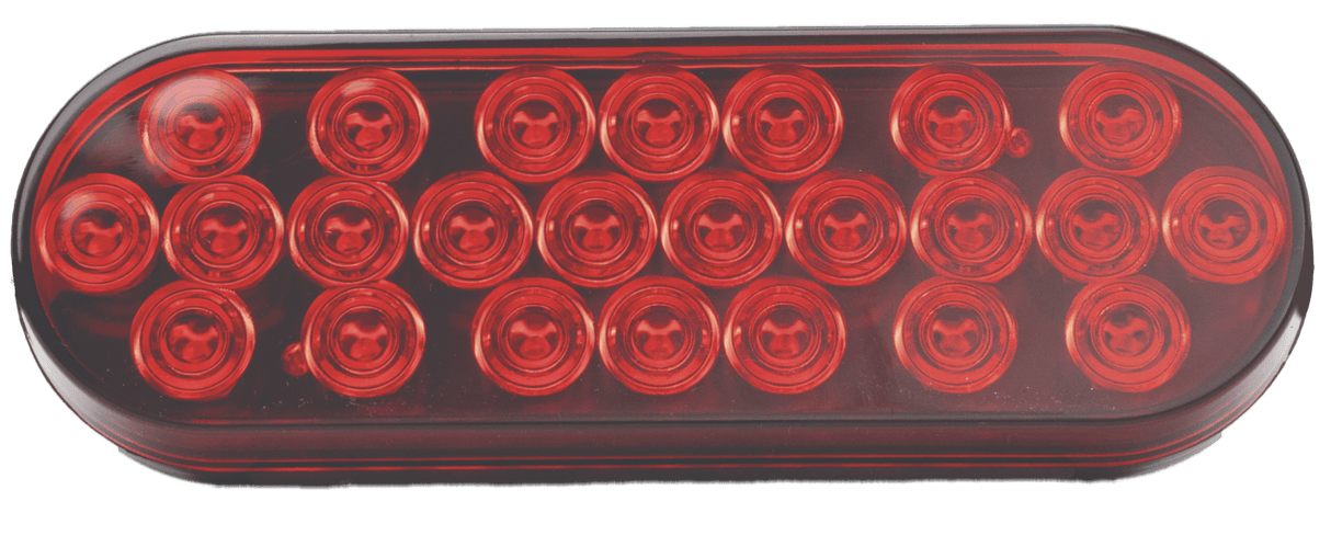 Mud Flap Hangers, Red Economy LED Lights, With Oval Red Lens - HD Truck Source