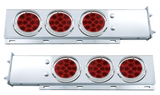 Mud Flap Hangers, Red Economy LED Lights, With Round Red Lens - HD Truck Source