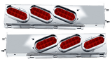 Mud Flap Hangers, Red Oval Spyder LED Lights, With Red Lens - HD Truck Source