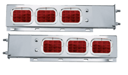 Mud Flap Hangers Red Spyder LED Lights With Red Lens