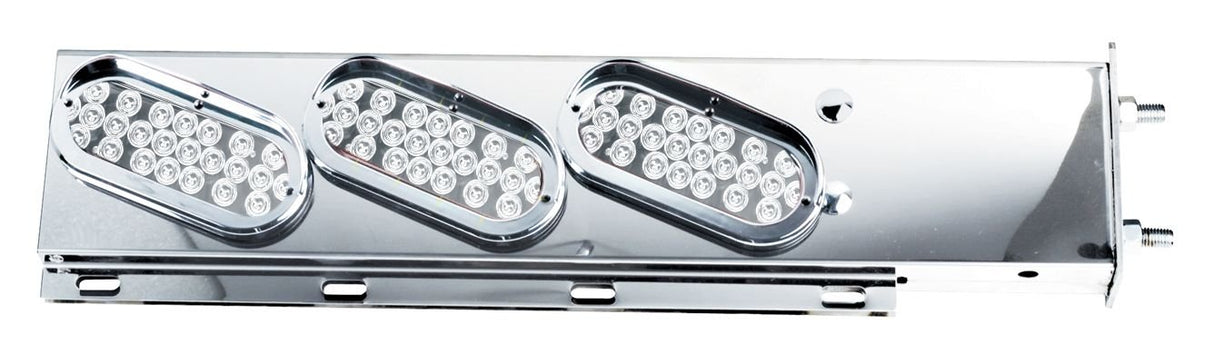 Mudflap Hangers Spring Loaded 6 Oval Clear Red LED Lights 2.5 Inch Bolt Pattern - HD Truck Source