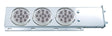 Mudflap Hangers Spring Loaded six 4 Inch Clear Red LED Lights 2.5" Bolt Pattern - HD Truck Source