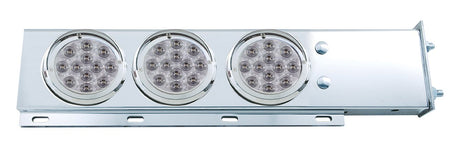 Mudflap Hangers Spring Loaded six 4 Inch Clear Red LED Lights 2.5" Bolt Pattern - HD Truck Source