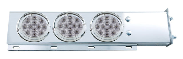 Mudflap Hangers Spring Loaded six 4 Inch Clear Red LED Lights 2.5" Bolt Pattern - HD Truck Source