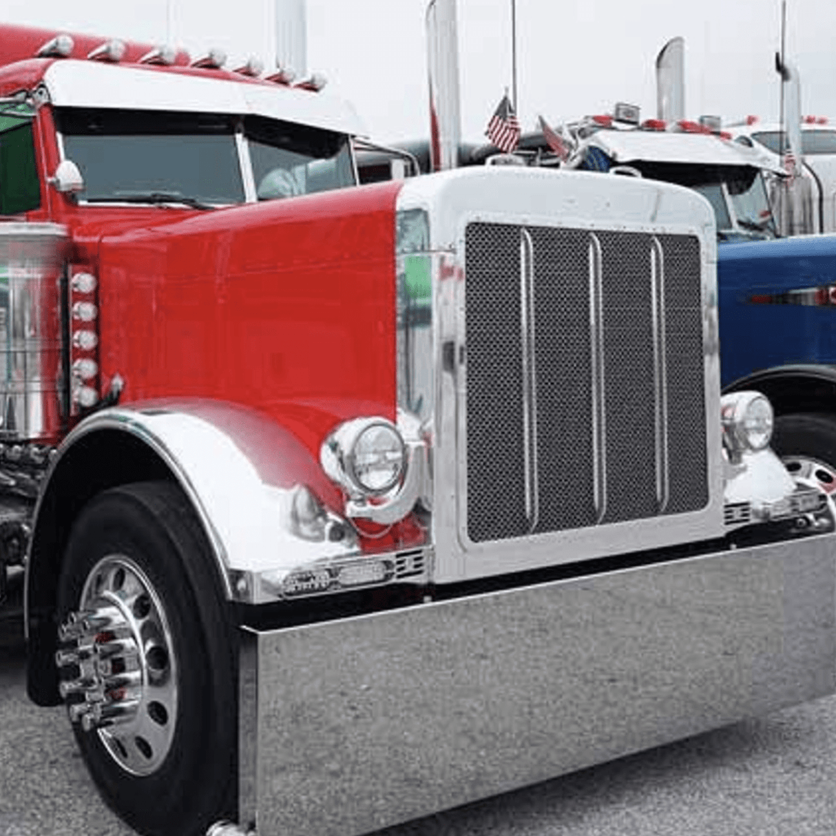 Peterbilt 379 Extended Hood - Chrome Grille Surround - HD Truck Source