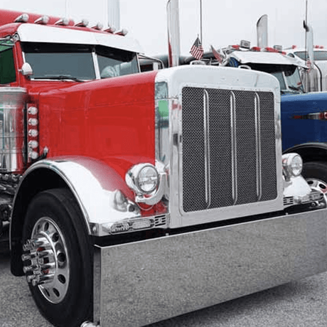 Peterbilt 379 Extended Hood - Chrome Grille Surround - HD Truck Source