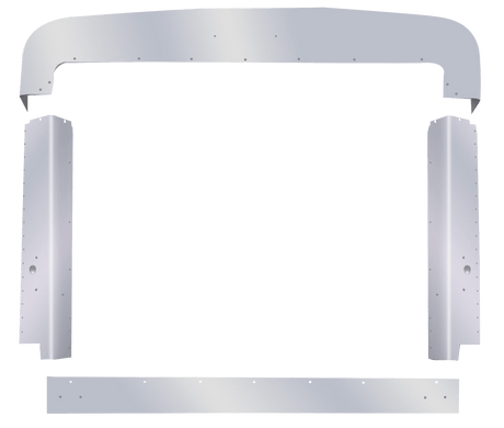 Peterbilt 379 Extended Hood - Polished Stainless Steel Grill Surround - HD Truck Source