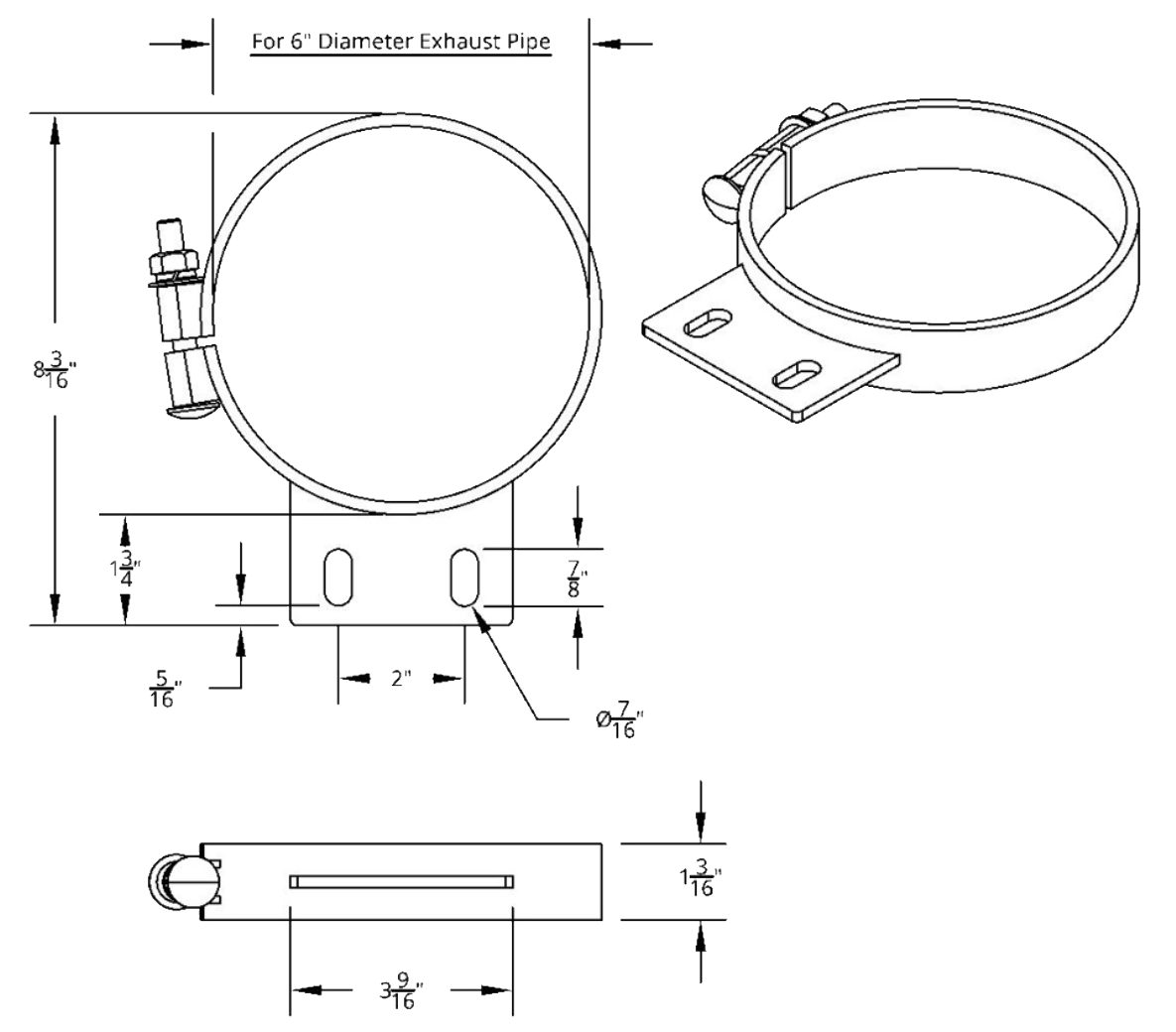 Peterbilt - Chrome Exhaust Clamp 5, 6, 7, 8 Inch - HD Truck Source