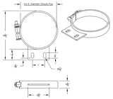 Peterbilt - Chrome Exhaust Clamp 5, 6, 7, 8 Inch - HD Truck Source