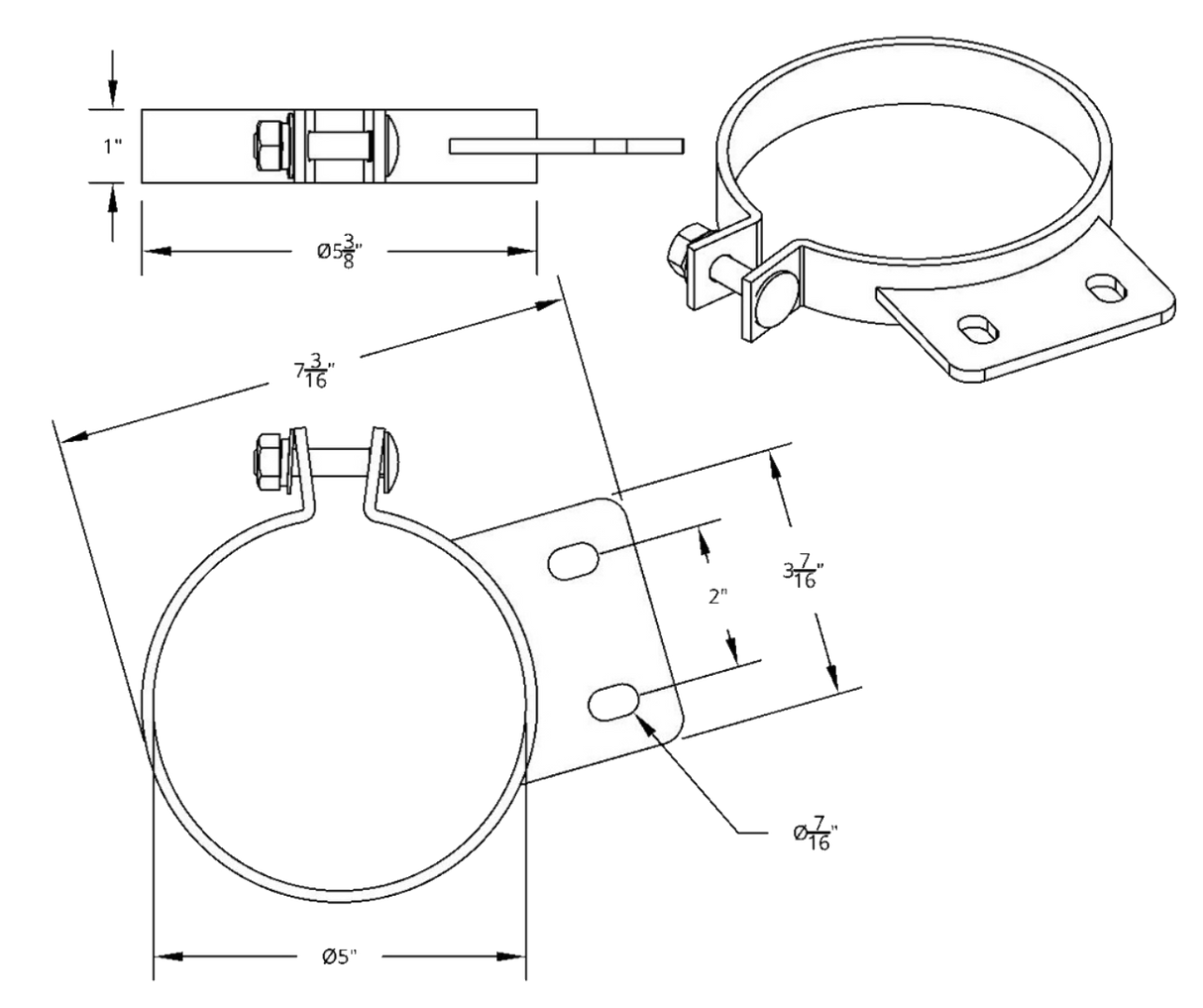 Peterbilt - Chrome Exhaust Clamp 5 and 6 Inch - HD Truck Source