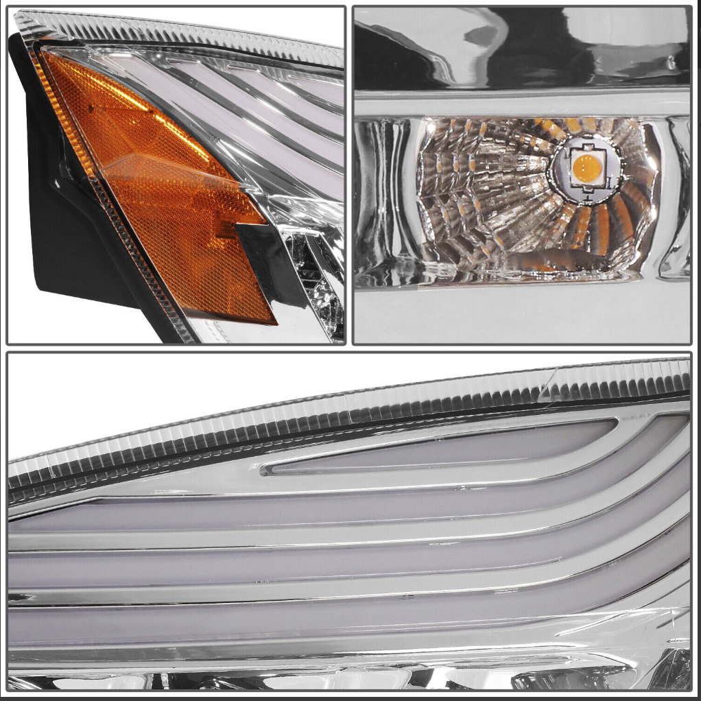 Freightliner Cascadia (2018-Newer) LED Headlight (Chrome or Black Inner Housing)