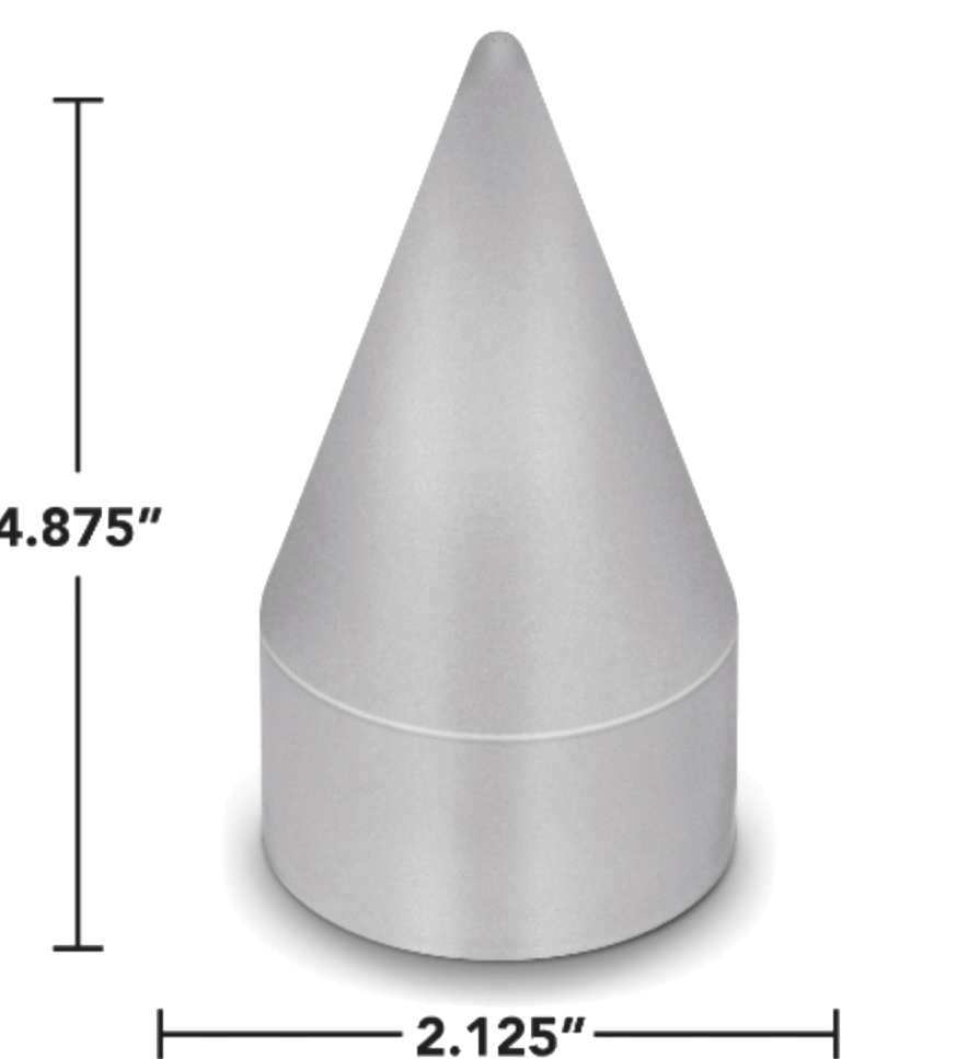 Pointed 33mm Screw - On Chrome Lug Nut Cover - HD Truck Source