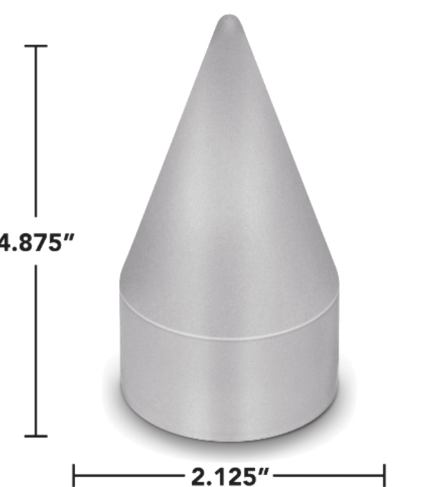Pointed 33mm Screw - On Chrome Lug Nut Cover - HD Truck Source