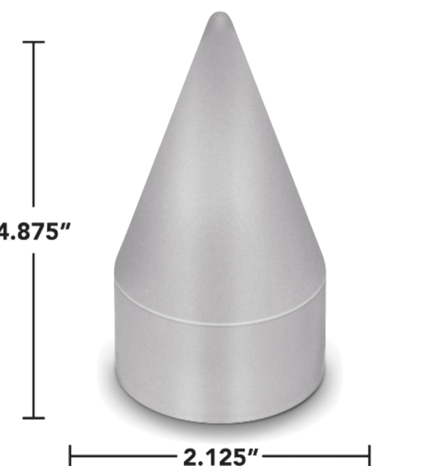 Pointed Spike 33mm Push - On Chrome Lug Nut Cover - HD Truck Source