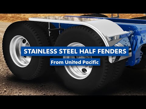 16 Gauge High Polished Smooth Stainless Steel Half Tandem Fender With Stamped Edge