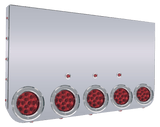 Rear Center Light Panel With Five 4 Inch Round and Eighteen 3/4 Inch LED Lights - HD Truck Source