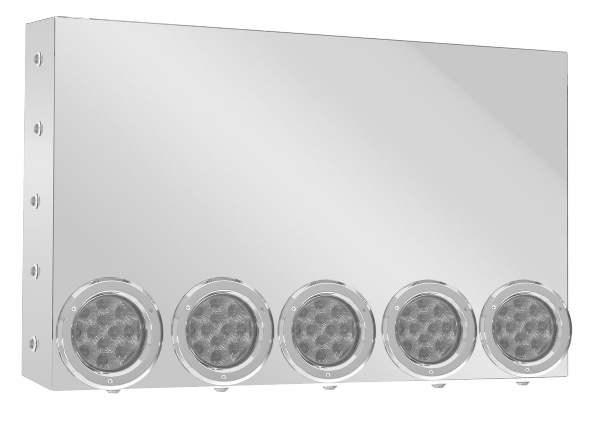 Rear Center Light Panel With Five 4 Inch Round and Fifteen 3/4 Inch LED Lights - HD Truck Source