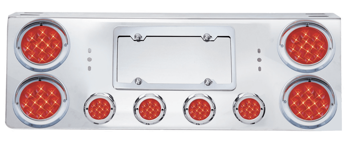 Rear Center Light Panel With Four 4 Inch and Four 2 Inch LED Lights - HD Truck Source