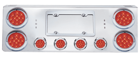 Rear Center Light Panel With Four 4 Inch and Four 2 Inch LED Lights - HD Truck Source