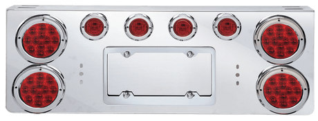 Rear Center Light Panel With Four 4 Inch and Four 2 Inch LED Lights - HD Truck Source