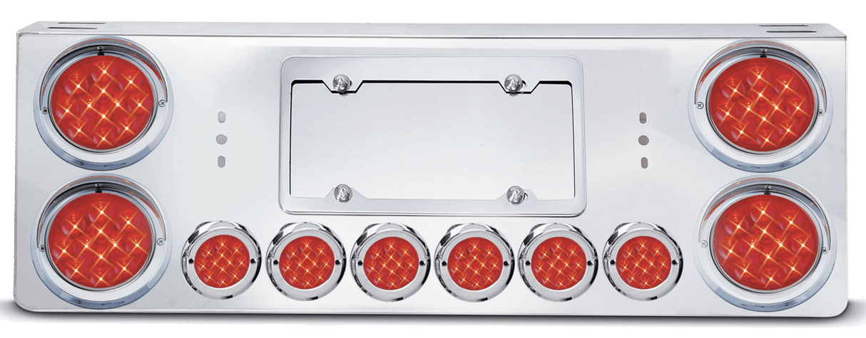 Rear Center Light Panel With Four 4 Inch and Six 2 Inch LED Lights - HD Truck Source