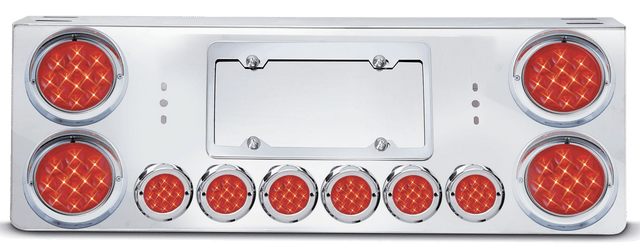 Rear Center Light Panel With Four 4 Inch and Six 2 Inch LED Lights - HD Truck Source