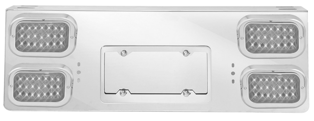 Rear Center Light Panel With Four 6 Inch Rectangular LED Lights - HD Truck Source