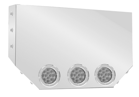 Rear Center Light Panel With Three 4 Inch Round and Ten 3/4 Inch LED Lights - HD Truck Source