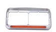Rectangular Dual Headlight Bezel w/Visor & 14 Amber LED - HD Truck Source