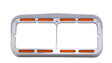 Rectangular Dual Headlight Bezel w/Visor & 32 Amber LED - HD Truck Source