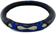 Semi Truck 18 Inch Black/Blue Waves Design Anti Slip Grip Steering Wheel Cover - HD Truck Source