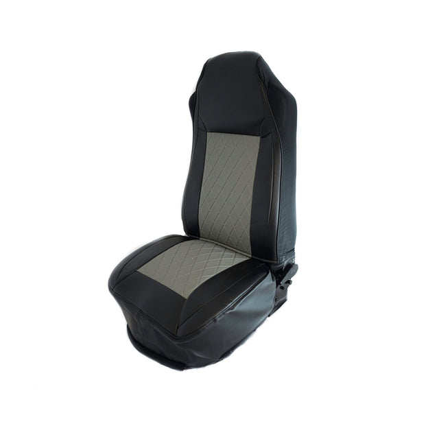 Semi Truck Universal Seat Cover Black/Gray Fabric - HD Truck Source