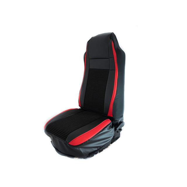 Semi Truck Universal Seat Cover - Red Fabric - HD Truck Source