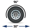 Single Axle Fender 96 Inch Smooth Curved Drop Rolled Edge - 14 Gauge - HD Truck Source