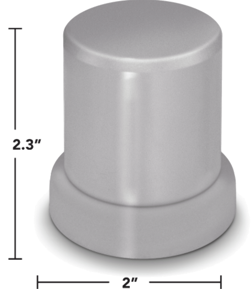 Standard Top Hat 33mm Push - On Chrome Lug Nut Cover - HD Truck Source