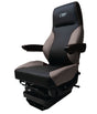 Universal Semi Truck Power Seat w/Arm Rests - Black & Gray - HD Truck Source