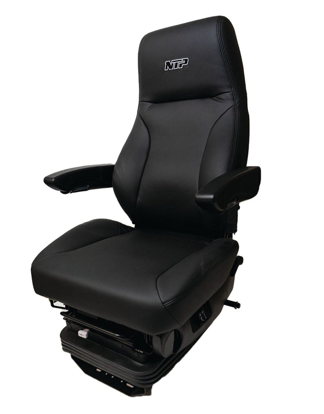 Universal Semi Truck Power Seat with Arm Rests - Black - HD Truck Source