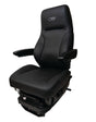 Universal Semi Truck Power Seat with Arm Rests - Black - HD Truck Source