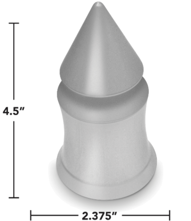 V - Spike 33mm Screw - On Chrome Lug Nut Cover - HD Truck Source
