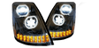 Volvo VN/VNL 2003 - 17' LED Headlight w/Halo & Sequential Turn Signal Black (Driver) - HD Truck Source